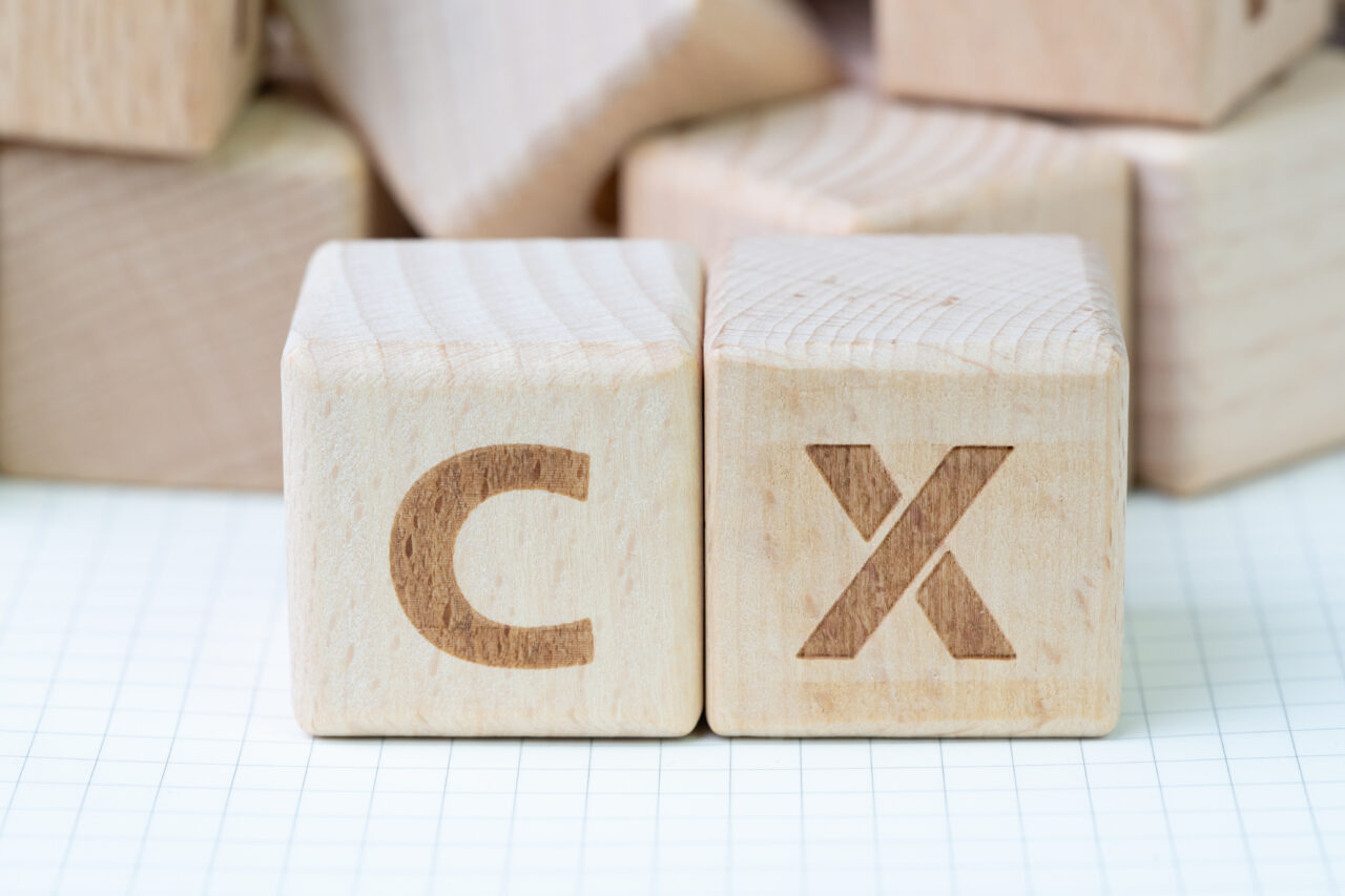 an image showing the letters of C and X indicating customer experience programme