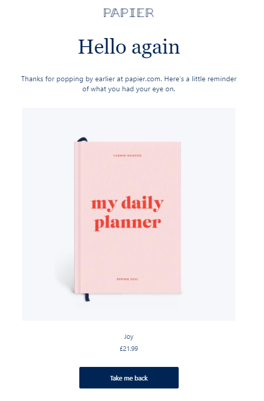 A photo of a daily planner stands as an example of customer support.