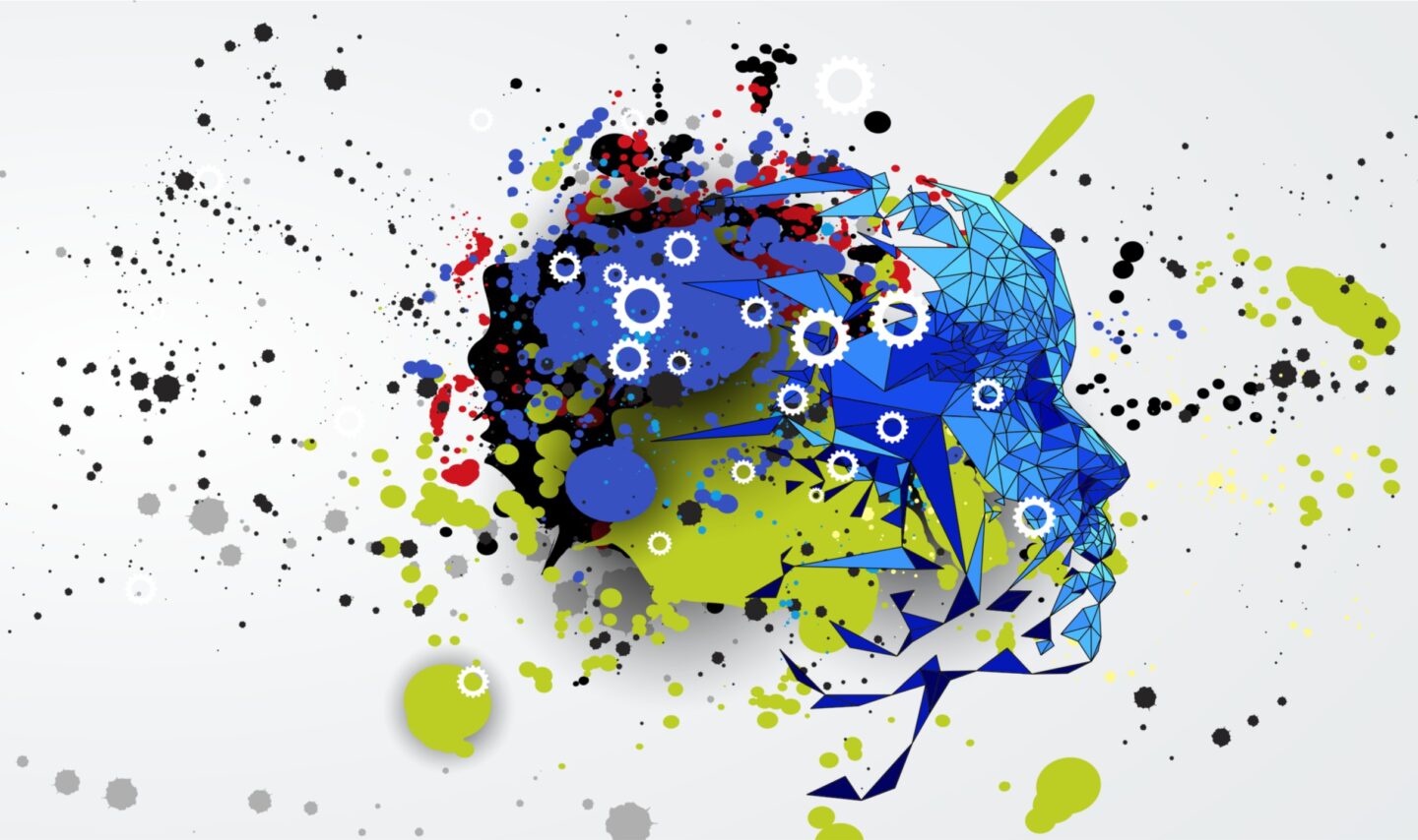 an image showing colourful brain looking at the future of work