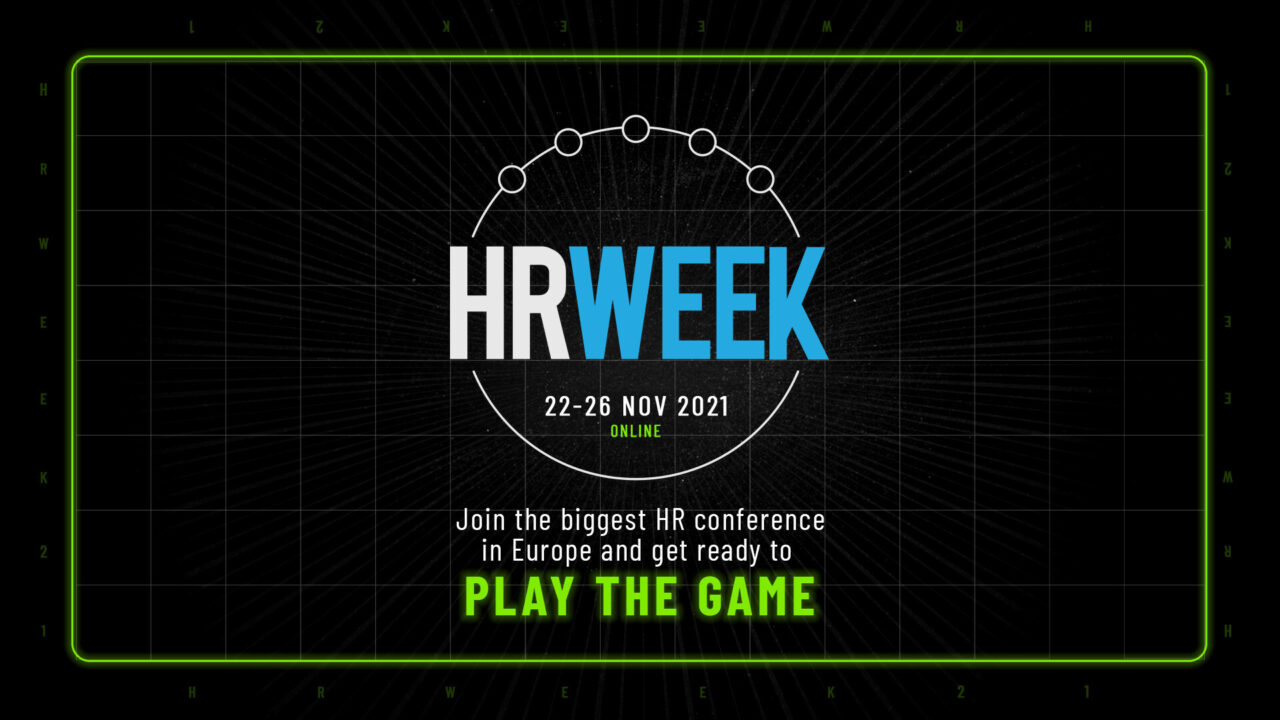 a poster announcing the HR Week conference.