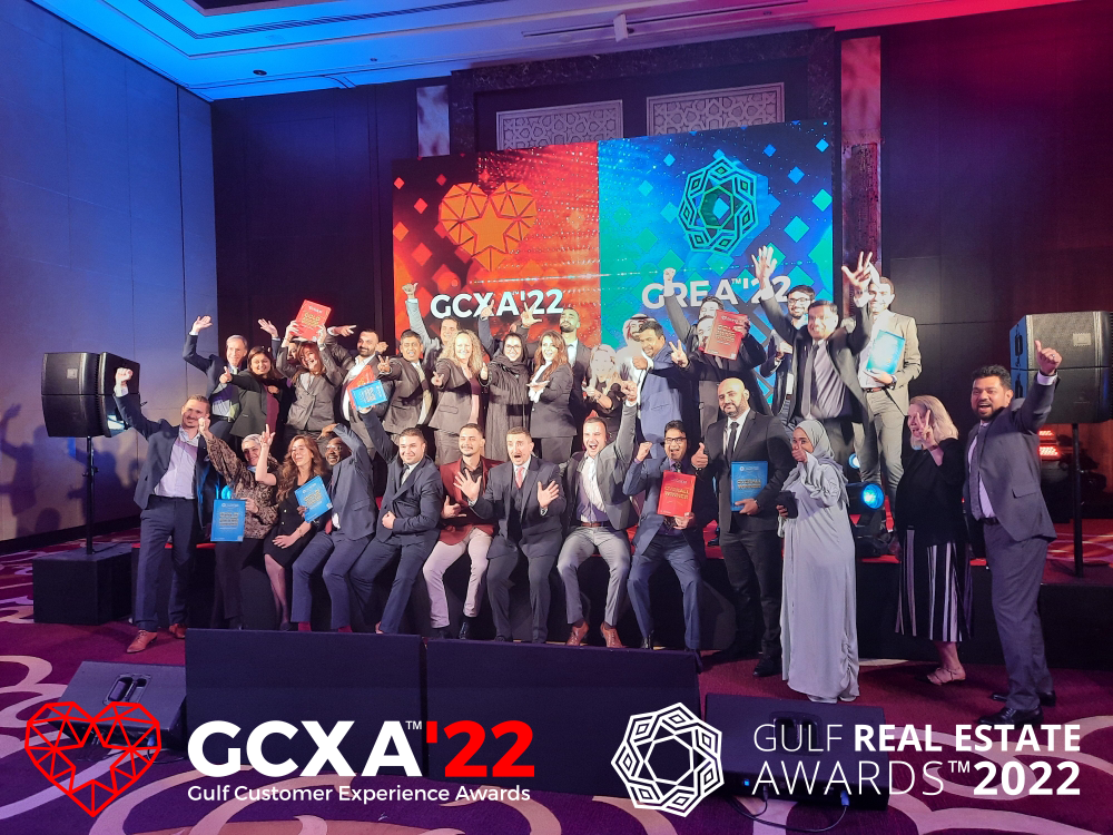 image from the GCXATM (Gulf Customer Experience Awards) and the GREATM(Gulf Real Estate Awards). 