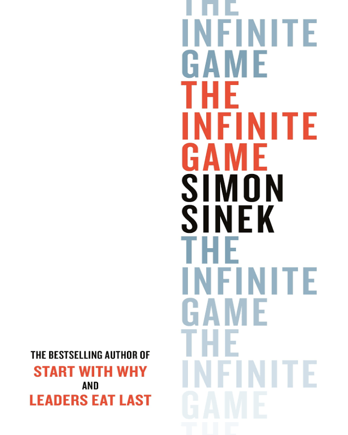A book cover The Infinite Game by Simon Sinek. 
