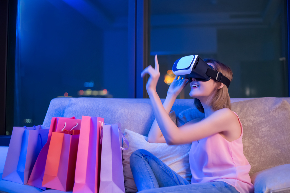 XR (extended reality) retail shopping from home