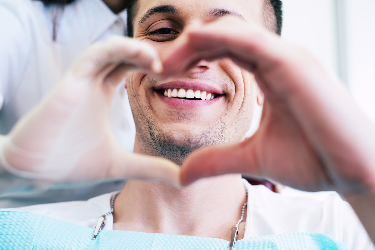 A patient with white and healthy smile